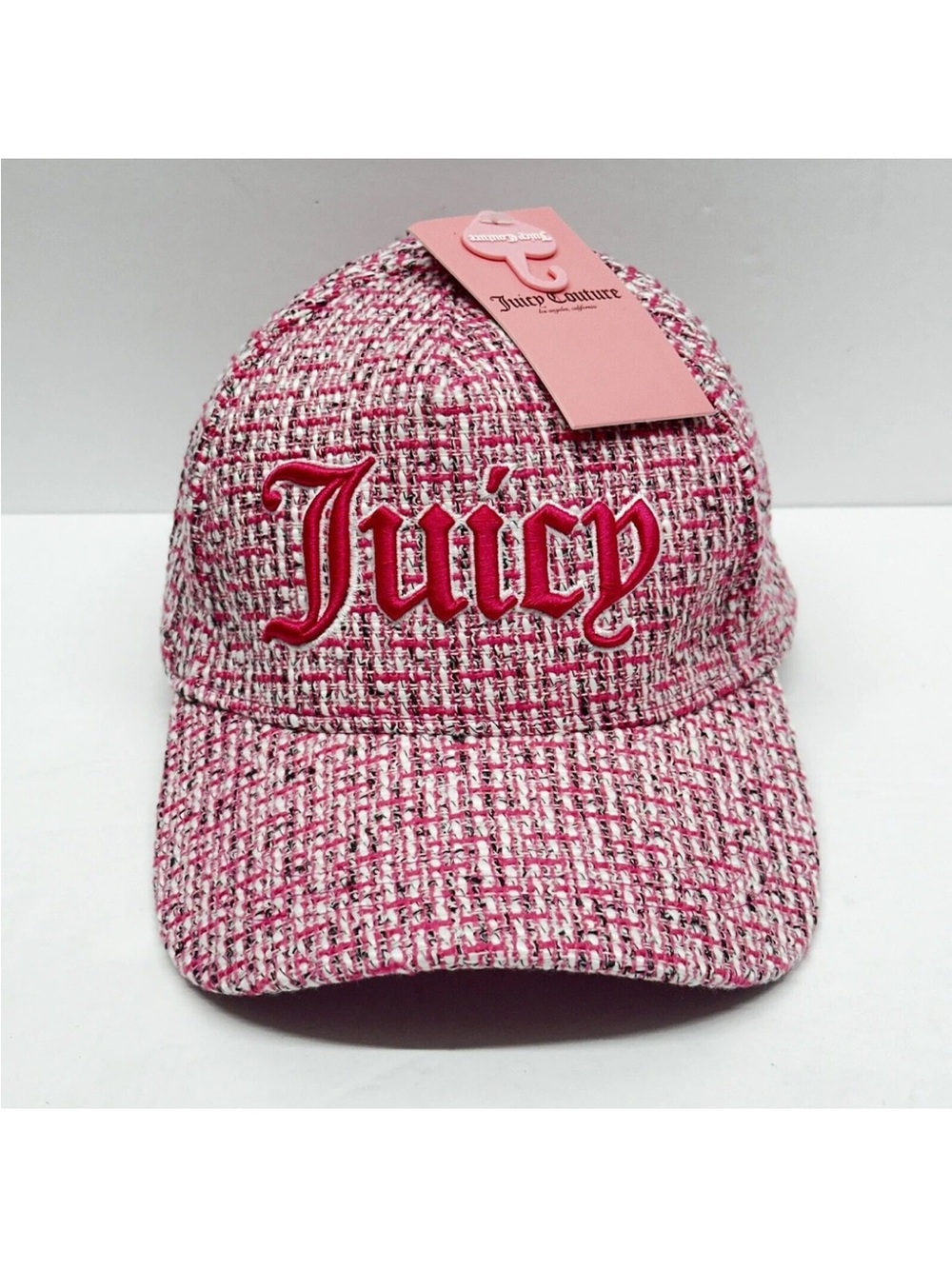 Juicy Couture Pink Tweed women’s Cap with Embroidered Logo